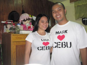 Mark & Lisa with "I Love Cebu" Shirt