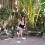 Lisa at one of the wooden Chairs