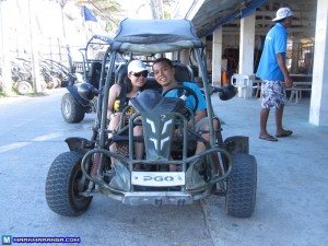 Mark and Lisa in the Buggy Car