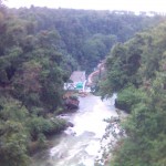 The view from above the waterfall