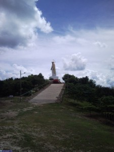 Far view of the Mother Mary