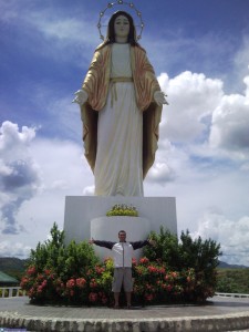 Mark with the Big Mother Mary at Q Park
