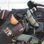The protective gears and guns