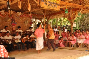 The oldies entertaining the tourists