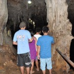 The cave lighted with Bulbs