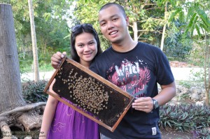 Mark and Lisa with the Bees