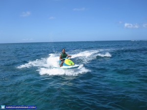 Mark driving the Jet Ski