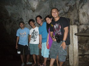 Inside Hinagdanan Cave