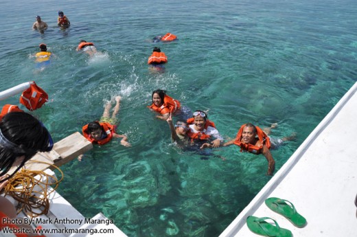 My family enjoying our swimming adventure