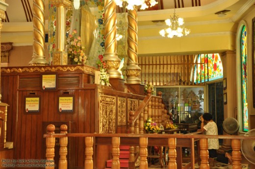 Birhen sa Simala at the back of the Main Altar