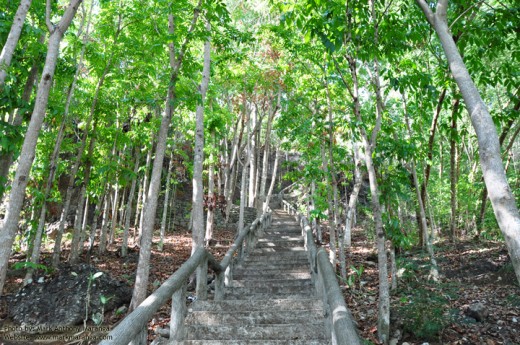 Stairs going to Ilihan Hill