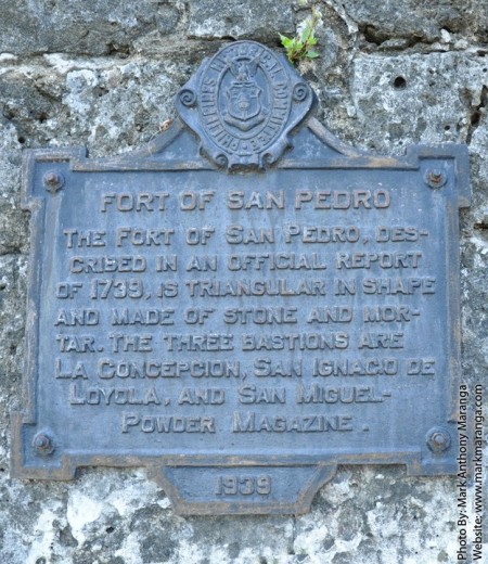 The marker of Fort San Pedro