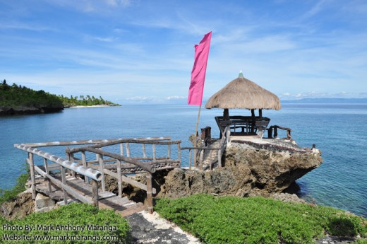 A scenic hut on top of the rock formation