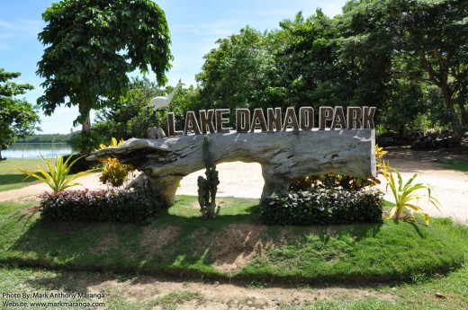 Signage of Lake Danao Park