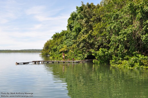 Kids swimming at Lake Danao