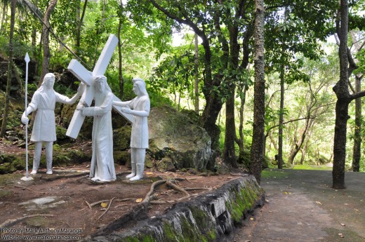 Statues depicting the Stations of the Cross