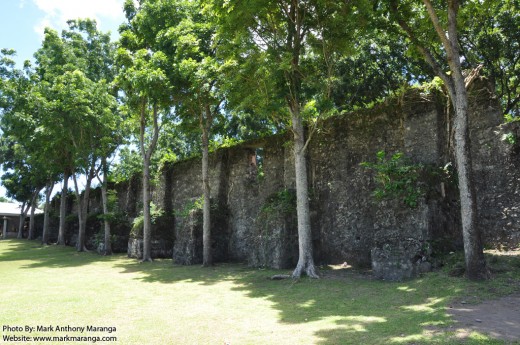 Wall of the church on the west side