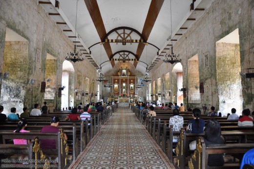 The interior of the church