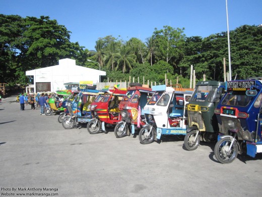 Motorela waiting for tourists