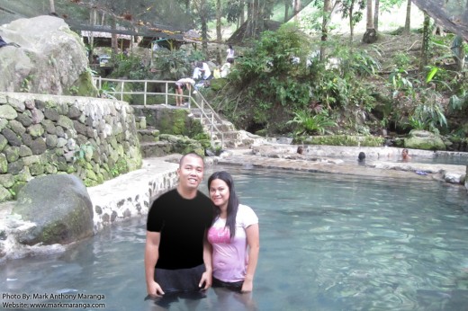 Mark and Lisa at the small pool