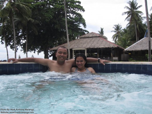 Mark and Lisa at the Jacuzzi