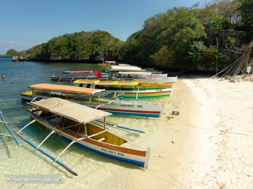 Quezon Island Shoreline with Bankas