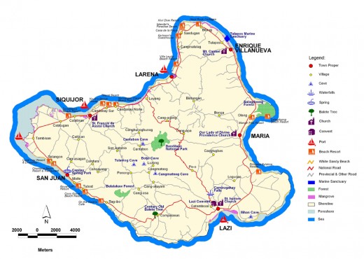 Map of Siquijor Island