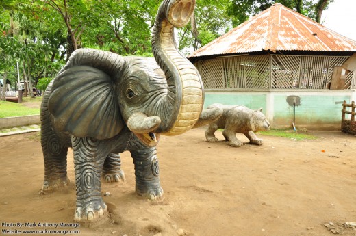 Concrete Elephant Inside the Park