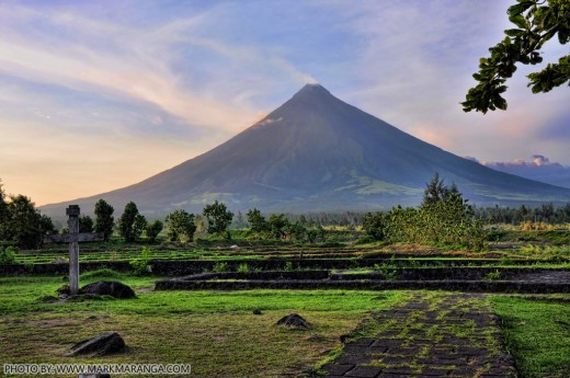 Landscape View of Mayon Volcano