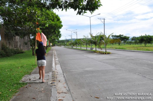 Lisa on the way to Davao Paintball Playing Ground