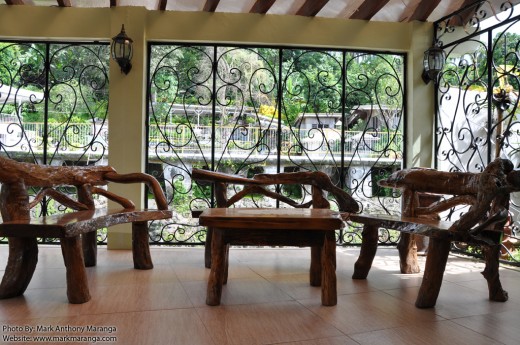 Table and Chairs near the Spring Pool