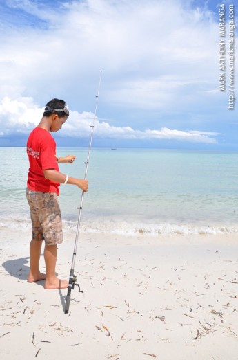 Brother Constantine trying to find some fish