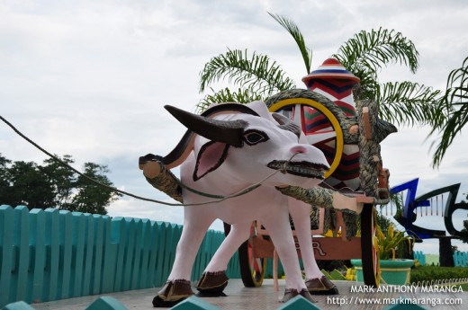 Statue of a Carabao near the Pool