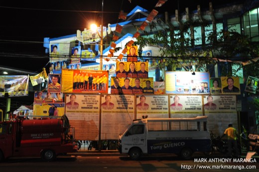 Election Campaign Materials in the Barangay Hall