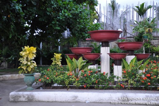 Garden decoration at Mactan Shrine