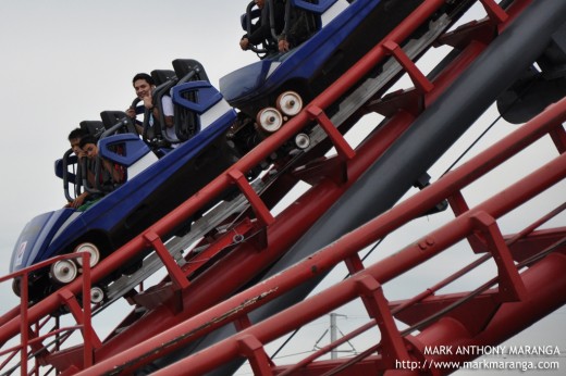 Jim Ray on his second try of the Roller Coaster