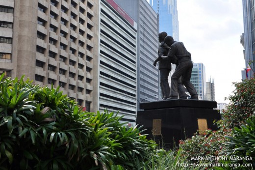 Ninoy Aquino Monument in the Financial Center of Makati