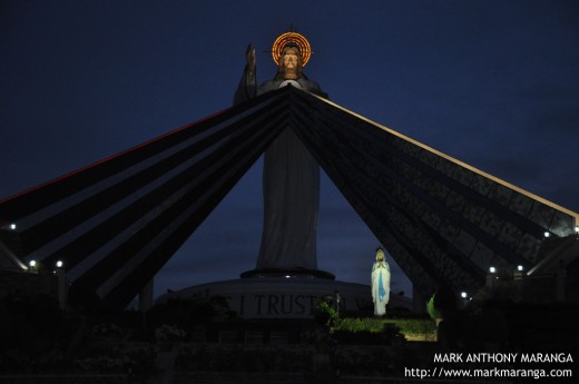 Statues of Divine Mercy and Virgin Mary