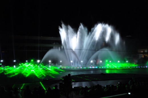 Wave and Fountain formed by Light