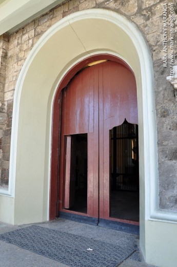 Entrance door of Our Lady of Candles