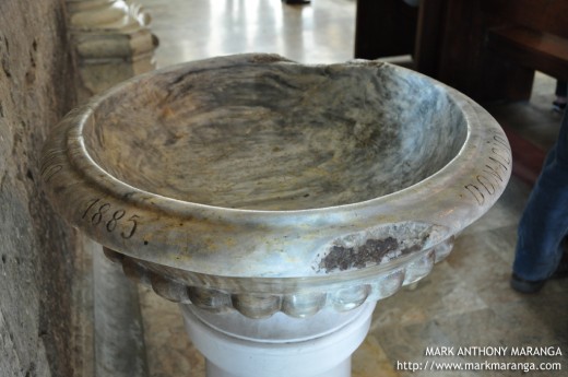 The 1885 Marble Holy Water Font