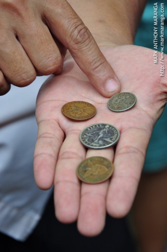 Close-up of Philippine Coins