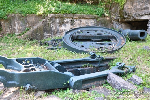 Dismantled Mortars at Battery Geary