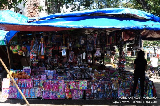 Toys for sale inside the park