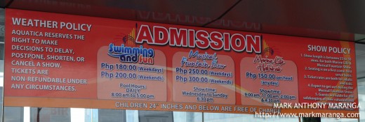 Manila Ocean Park Prices