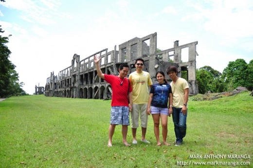 Bouying, Jim Ray, Lisa and RC at the Mile-Long Barracks