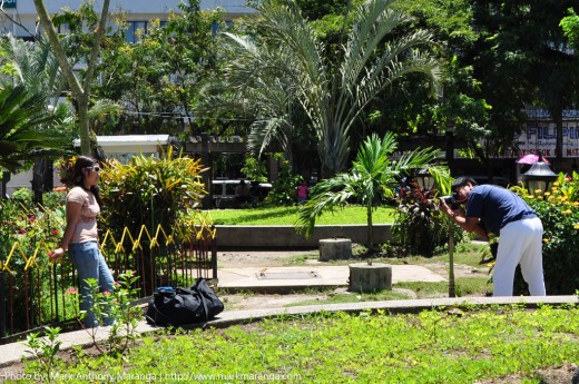 Lovers on a mid-day photoshoot