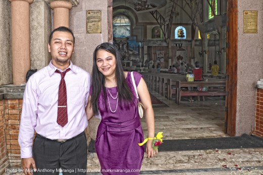 Mark and Lisa at Sto Nino Church, Butuan