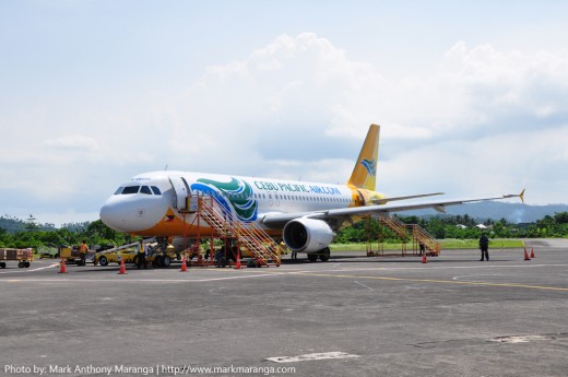 Cebu Pacific A320 Plane at Legazpi Airport