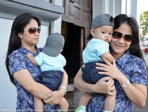 Lisa and Sam at Albay Cathedral